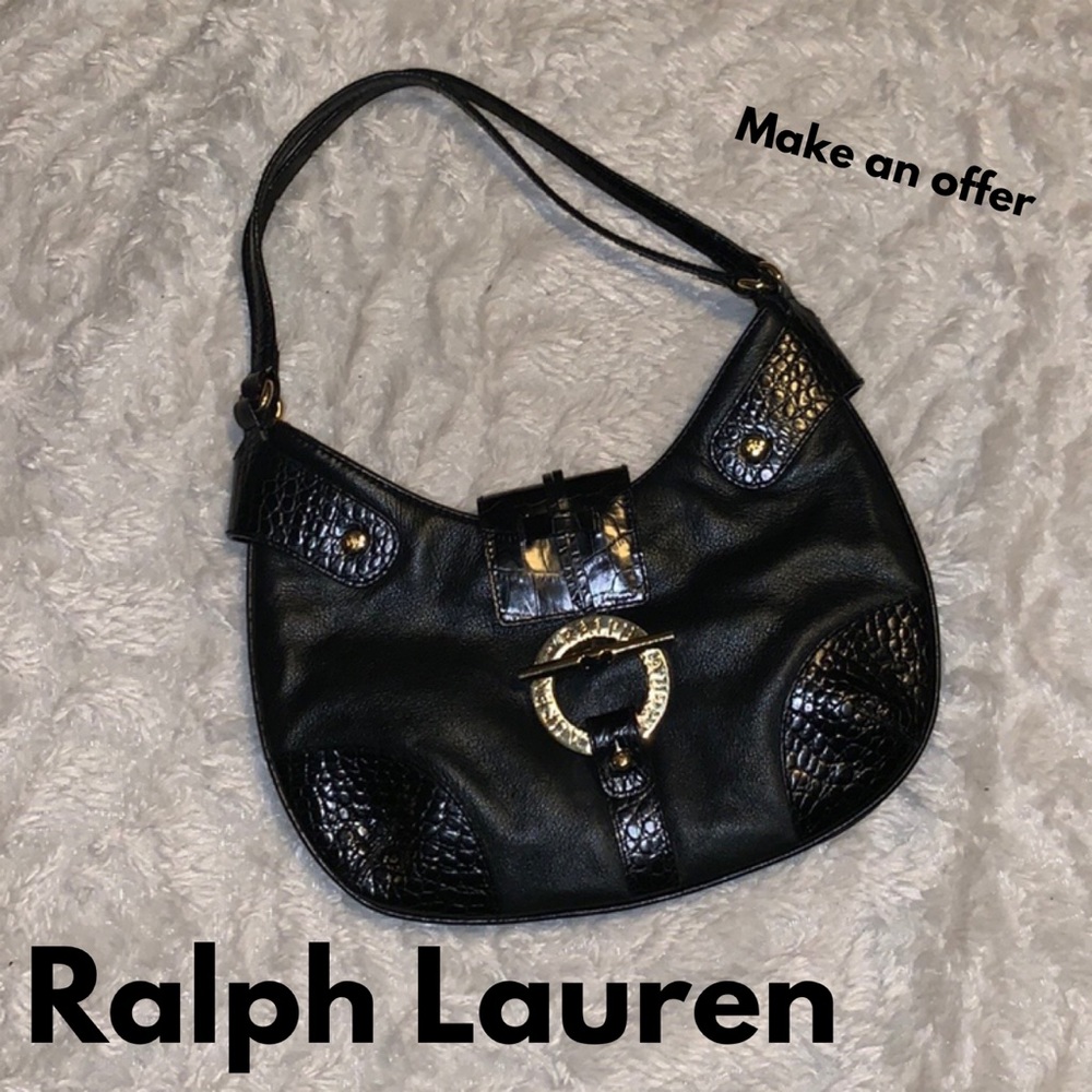 Beautiful small black Ralph Lauren purse